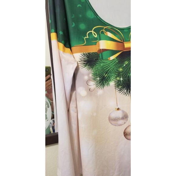 Woman's Unbranded Christmas Pajama Set w-Slippers Size XXL Lng Sleeves - EUC - Picture 4 of 11